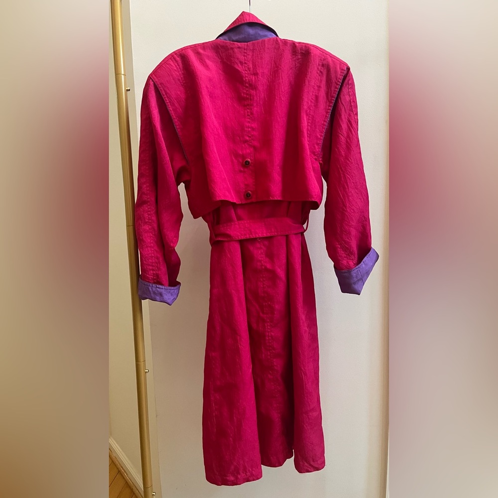 British Mist vintage trench coat size 7/8 - Picture 3 of 16